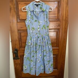 French Connection Floral Blue Sleeveless Dress